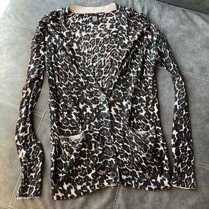 Leopard button up cardigan